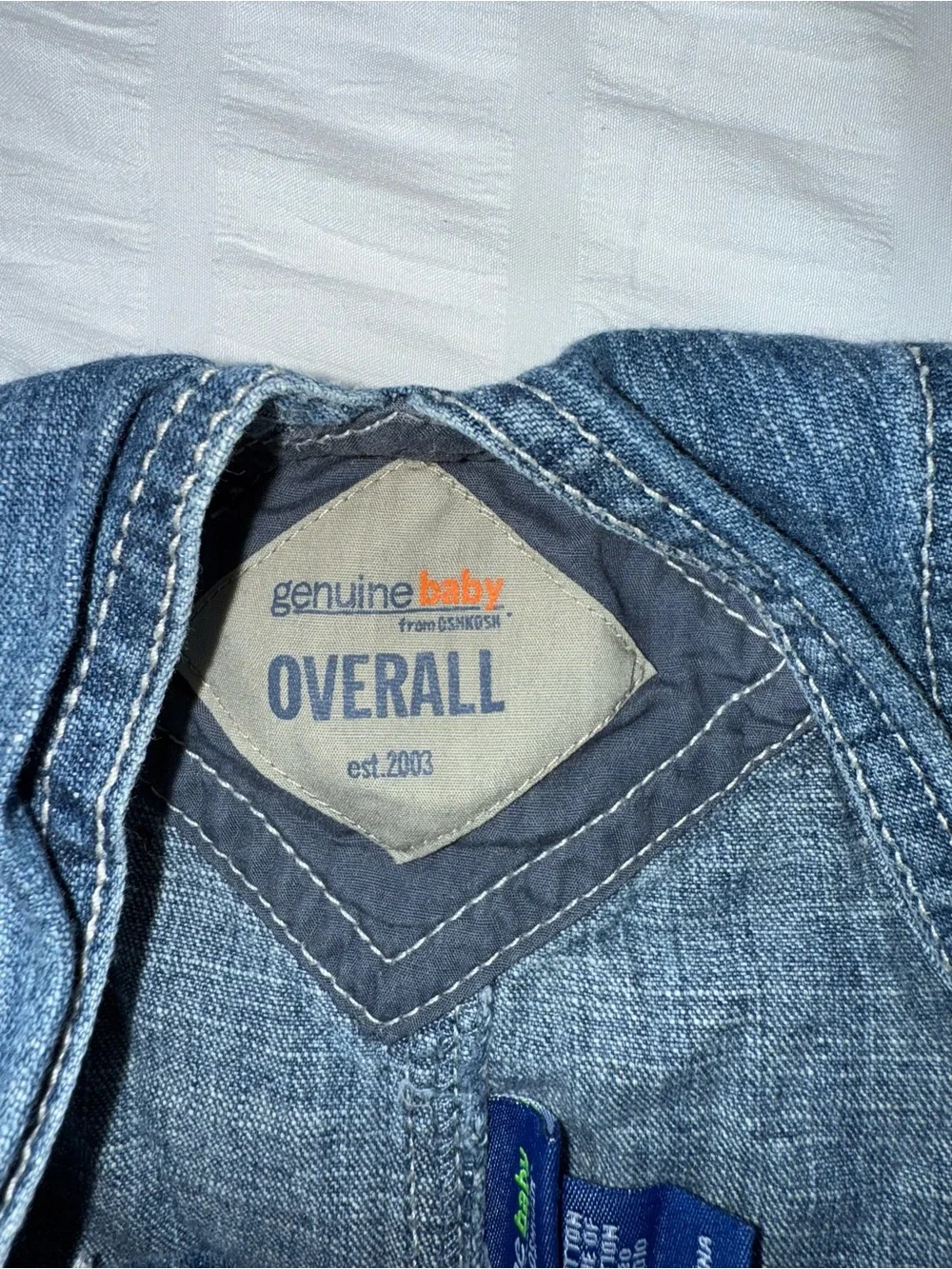 OshKosh B'gosh Toddler Denim Short Overalls - Blue Genuine Baby Size 6M